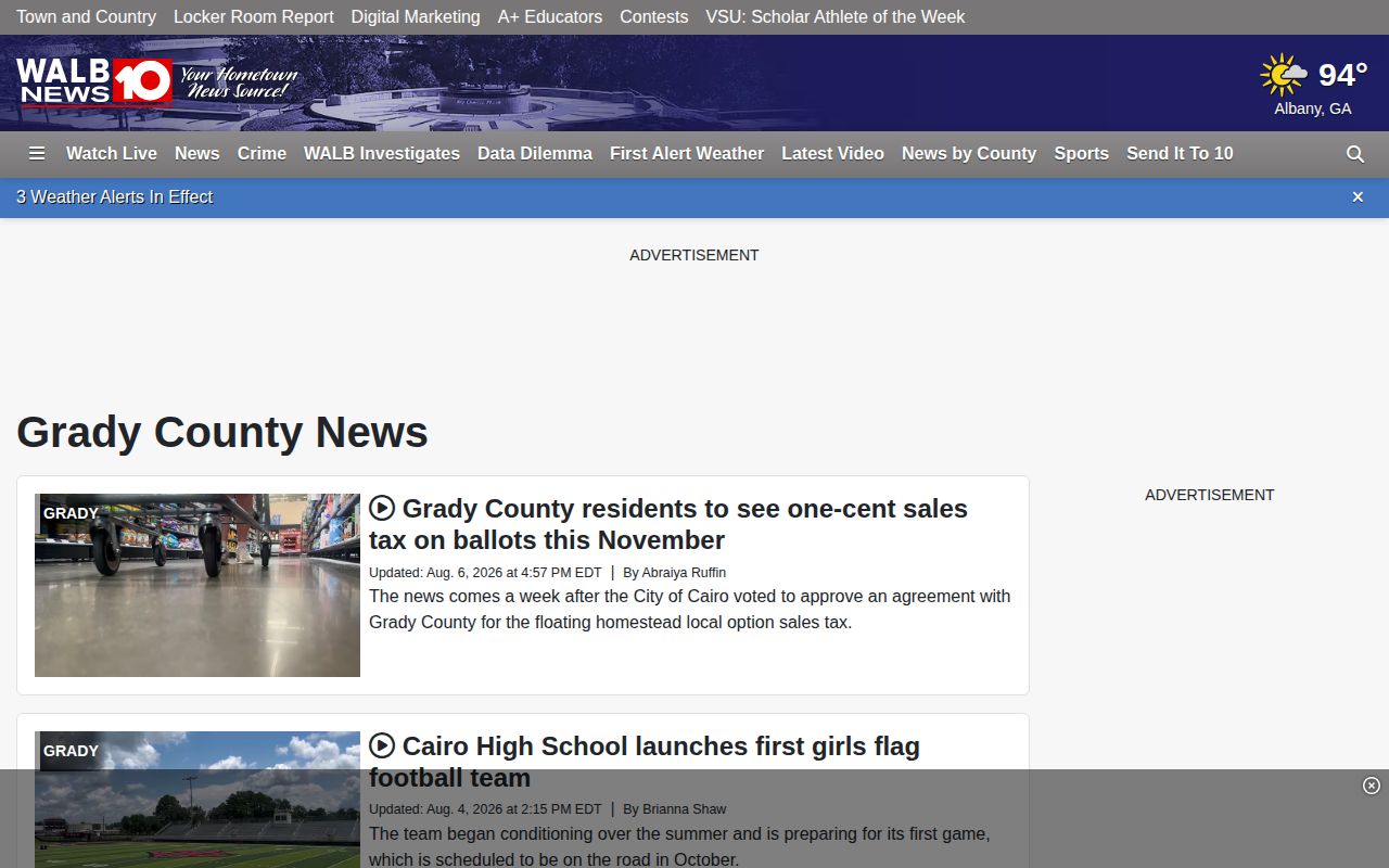 WALB Grady County local crime news page