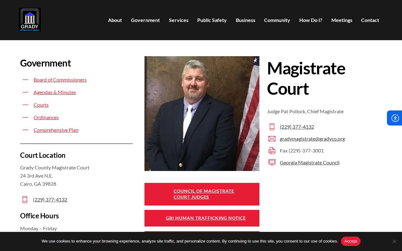 Grady County Magistrate Court warrant jurisdiction information